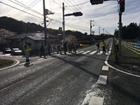 小学生の登校時の見守り